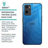 Blue Wave Abstract Glass Case for Oppo A76