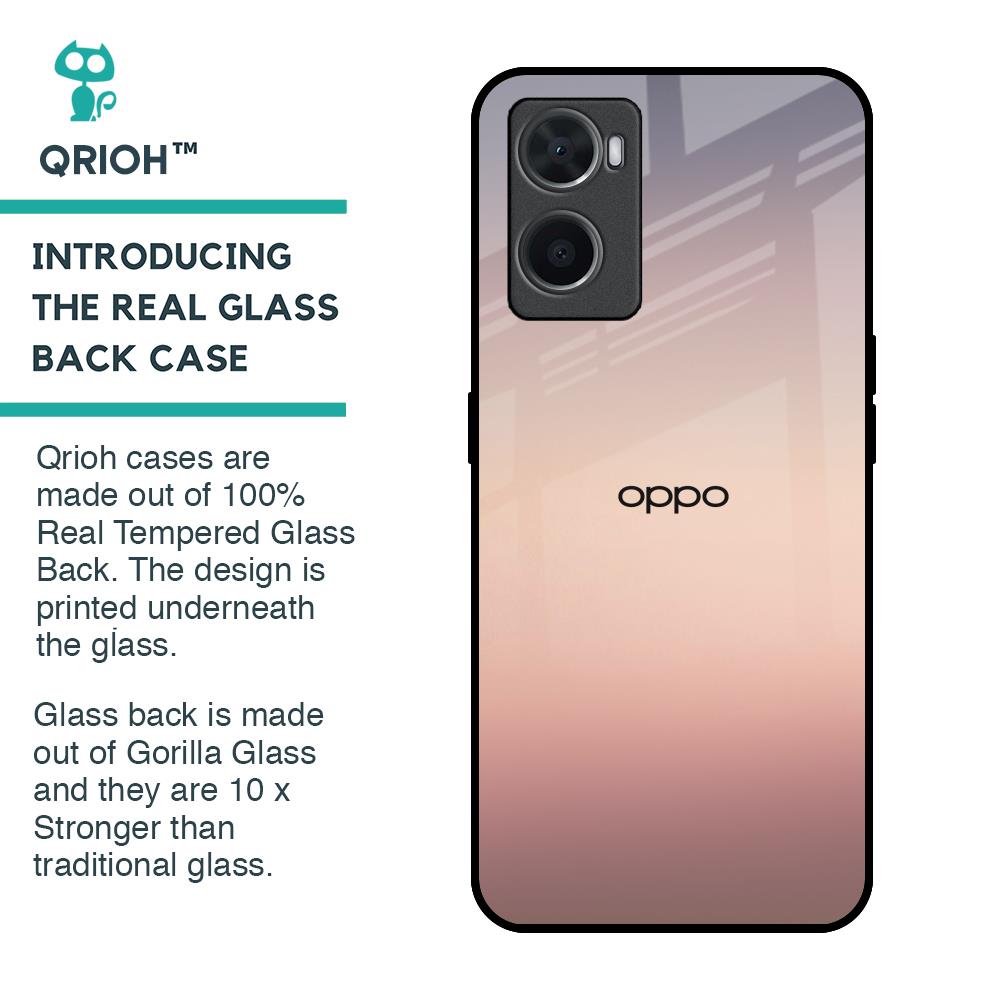 Golden Mauve Glass Case for Oppo A76