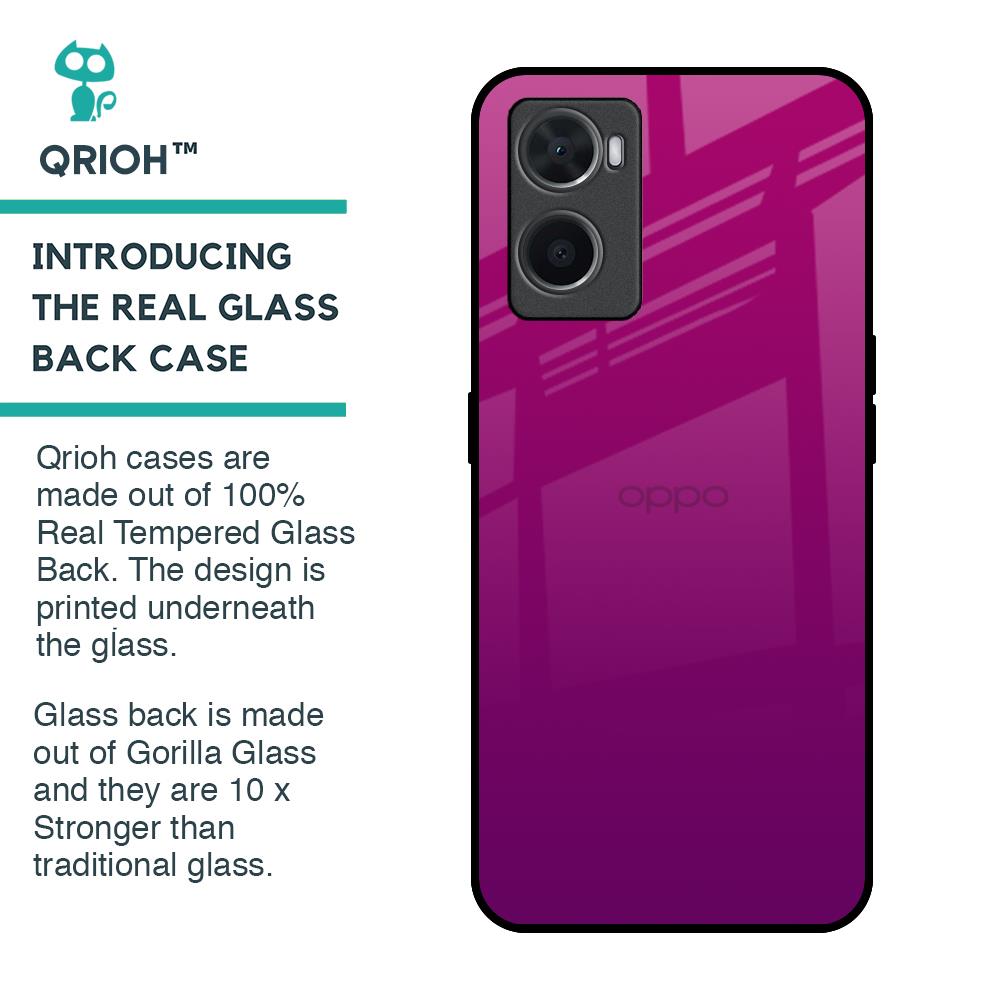 Magenta Gradient Glass Case For Oppo A76