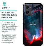 Brush Art Glass Case For Oppo A76