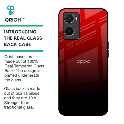 Maroon Faded Glass Case for Oppo A76