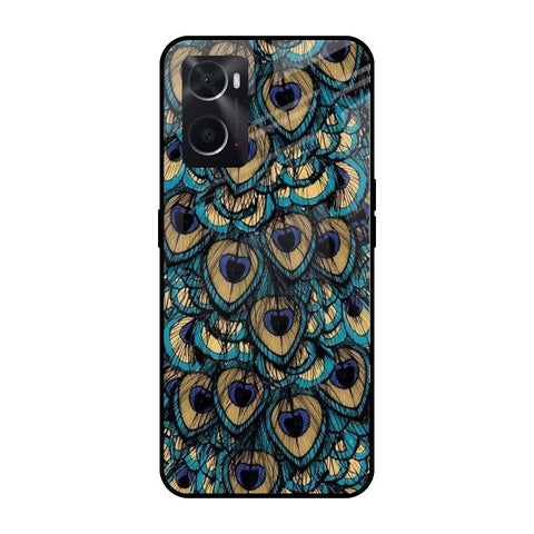 Peacock Feathers Oppo A76 Glass Cases & Covers Online