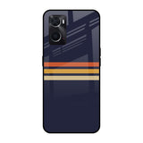 Tricolor Stripes Oppo A76 Glass Cases & Covers Online
