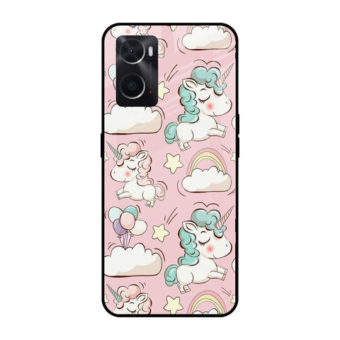Balloon Unicorn Oppo A76 Glass Cases & Covers Online