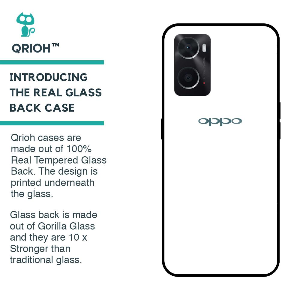 Arctic White Glass Case for Oppo A76