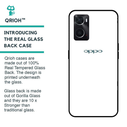 Arctic White Glass Case for Oppo A76