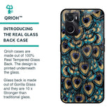 Peacock Feathers Glass case for Oppo A76