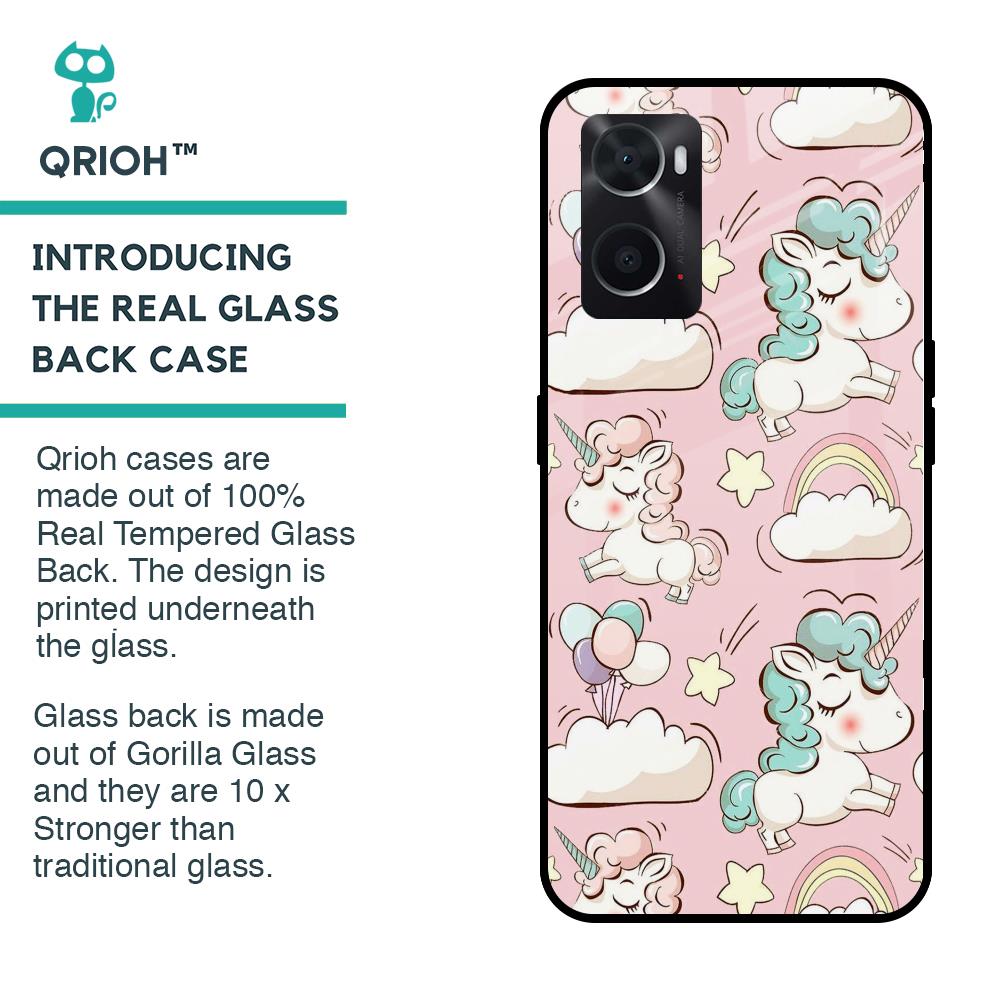 Balloon Unicorn Glass case for Oppo A76