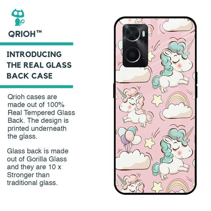 Balloon Unicorn Glass case for Oppo A76