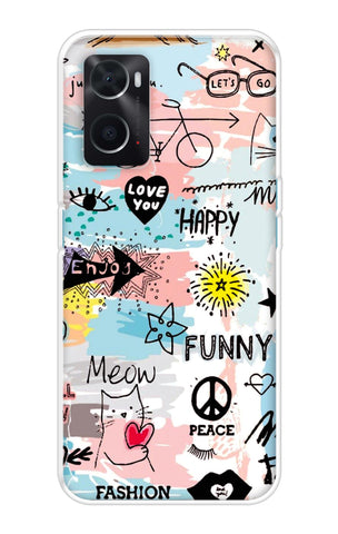 Happy Doodle Oppo A76 Back Cover