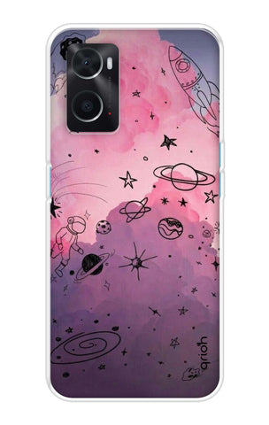 Space Doodles Art Oppo A76 Back Cover