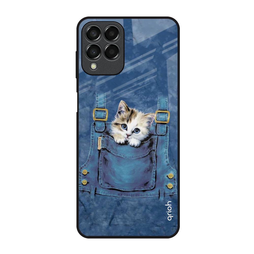 Kitty In Pocket Samsung Galaxy M33 5G Glass Back Cover Online