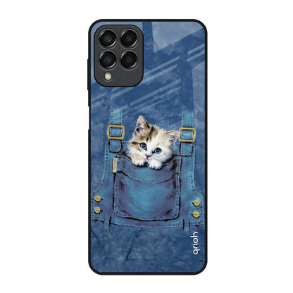 Kitty In Pocket Samsung Galaxy M33 5G Glass Back Cover Online
