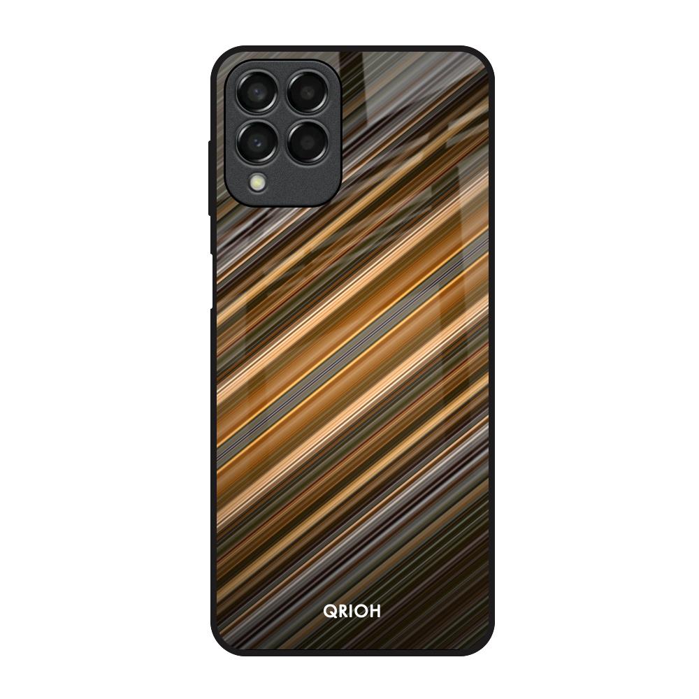 Diagonal Slash Pattern Samsung Galaxy M33 5G Glass Back Cover Online