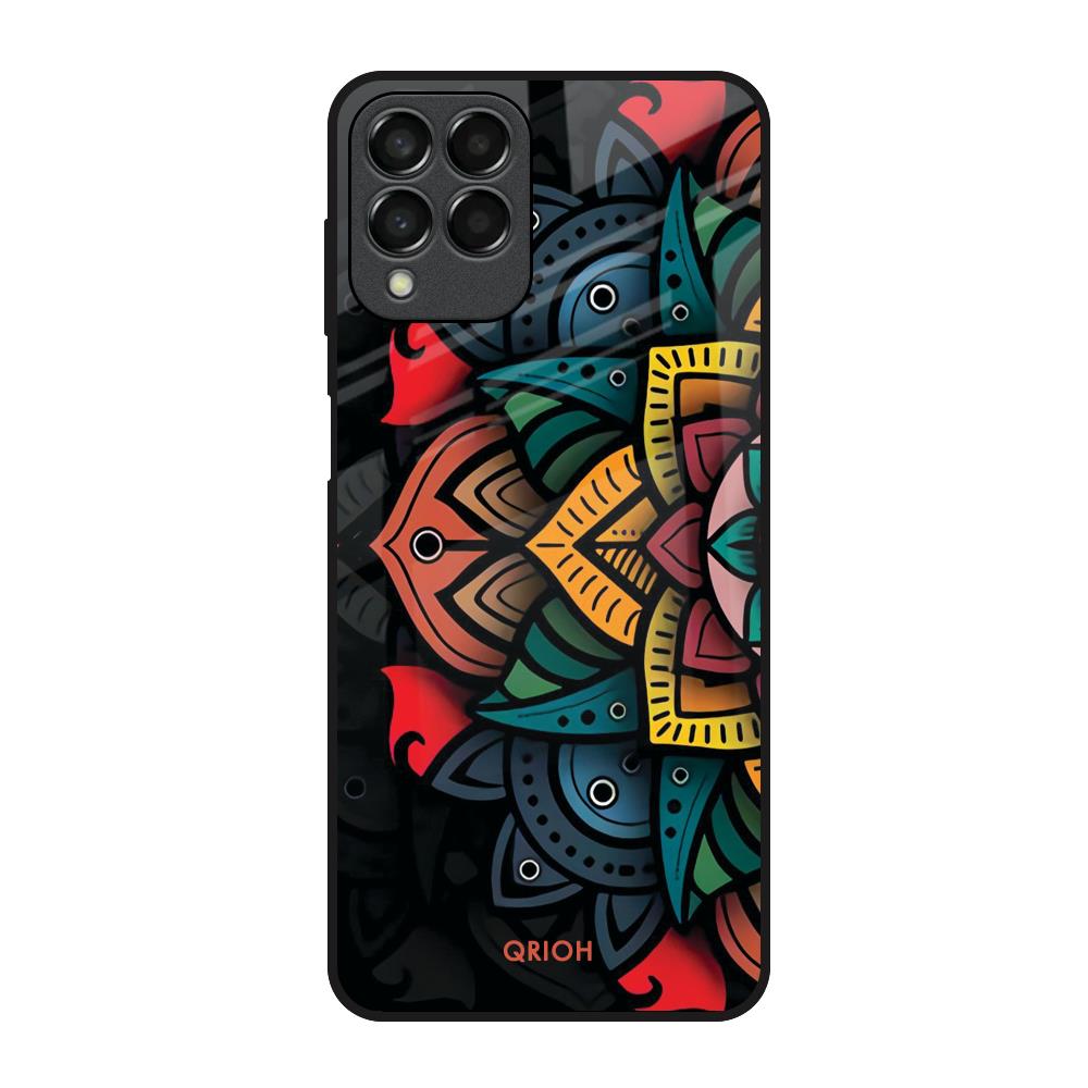 Retro Gorgeous Flower Samsung Galaxy M33 5G Glass Back Cover Online