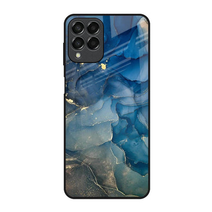 Blue Cool Marble Samsung Galaxy M33 5G Glass Back Cover Online