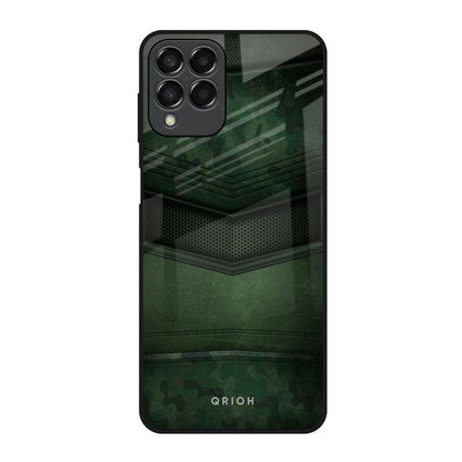 Green Leather Samsung Galaxy M33 5G Glass Back Cover Online