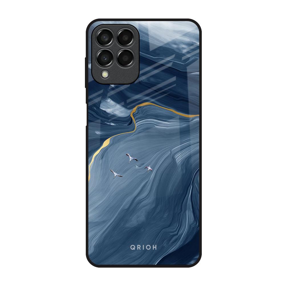 Deep Ocean Marble Samsung Galaxy M33 5G Glass Back Cover Online