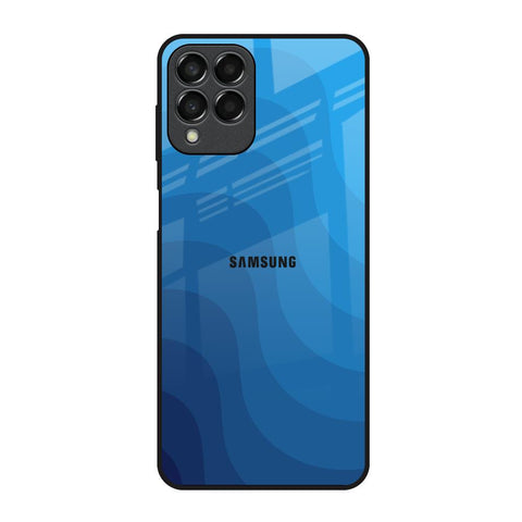 Blue Wave Abstract Samsung Galaxy M33 5G Glass Back Cover Online