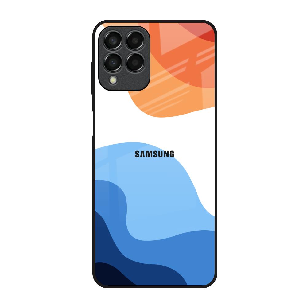 Wavy Color Pattern Samsung Galaxy M33 5G Glass Back Cover Online