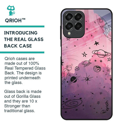 Space Doodles Glass Case for Samsung Galaxy M33 5G