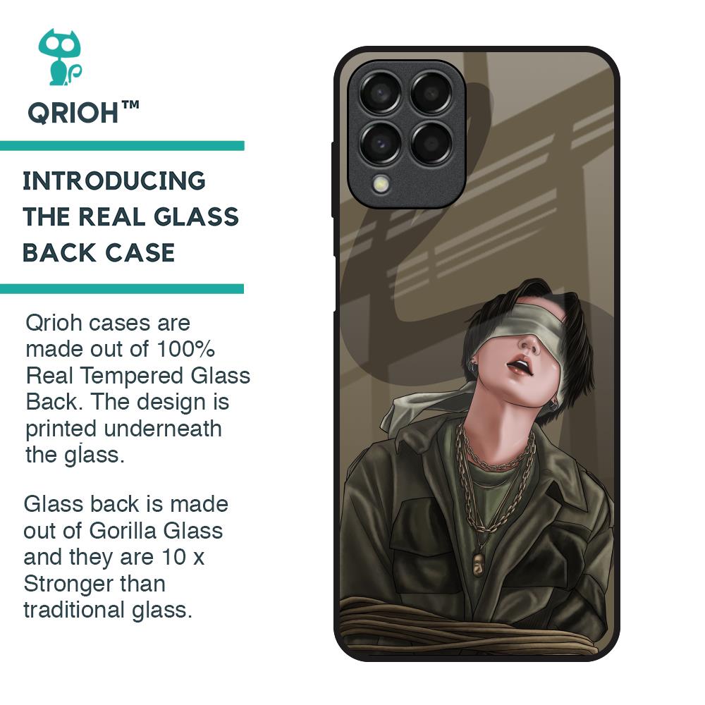 Blind Fold Glass Case for Samsung Galaxy M33 5G