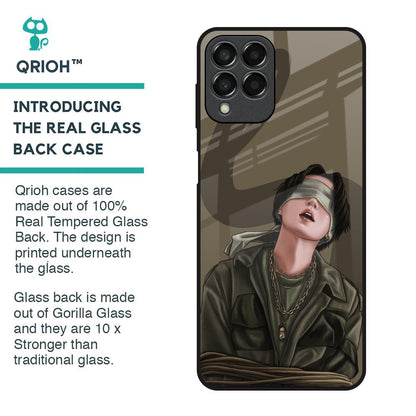 Blind Fold Glass Case for Samsung Galaxy M33 5G