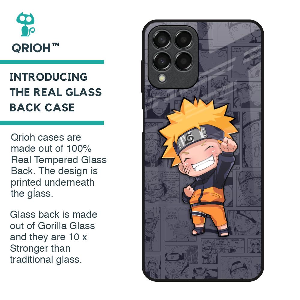 Orange Chubby Glass Case for Samsung Galaxy M33 5G