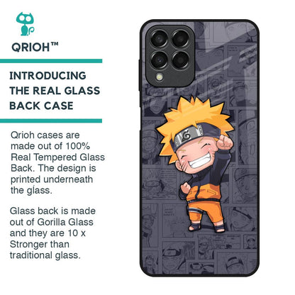 Orange Chubby Glass Case for Samsung Galaxy M33 5G