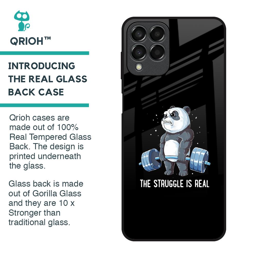 Real Struggle Glass Case for Samsung Galaxy M33 5G