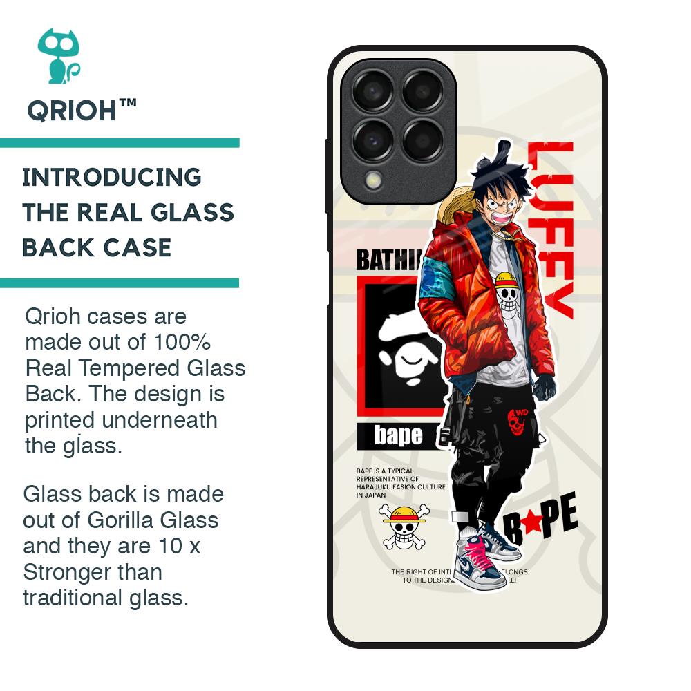 Bape Luffy Glass Case for Samsung Galaxy M33 5G