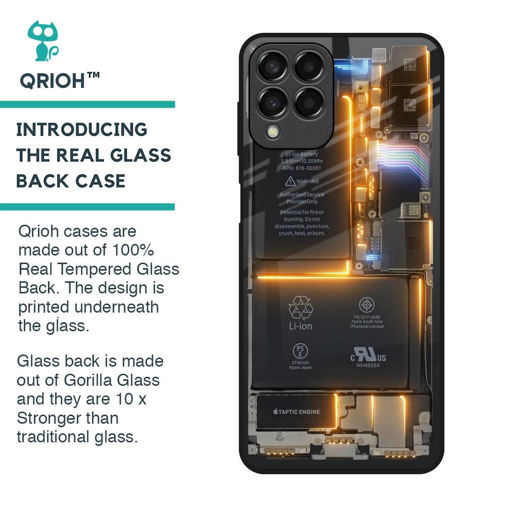 Glow Up Skeleton Glass Case for Samsung Galaxy M33 5G