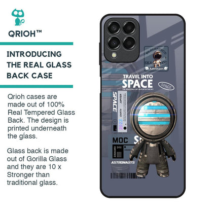Space Travel Glass Case for Samsung Galaxy M33 5G