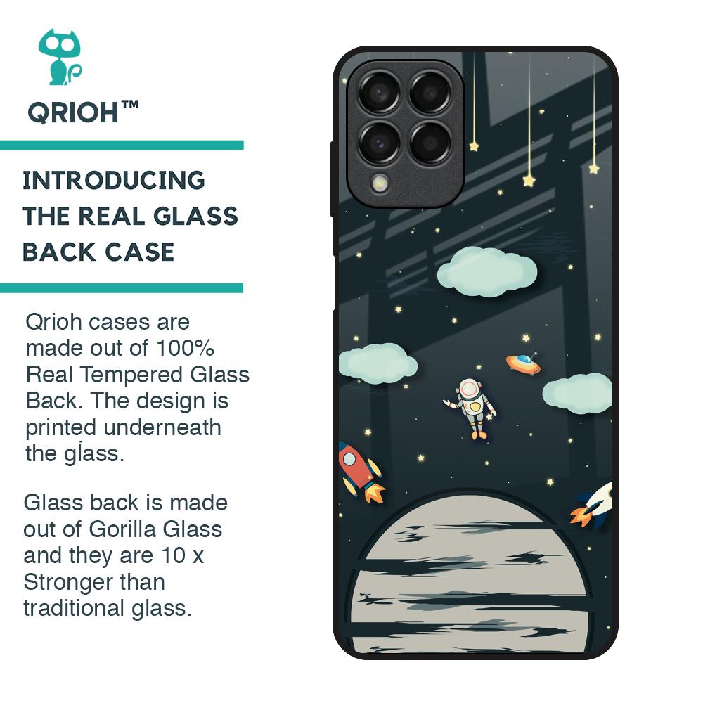 Astronaut Dream Glass Case For Samsung Galaxy M33 5G
