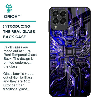 Techno Color Pattern Glass Case For Samsung Galaxy M33 5G