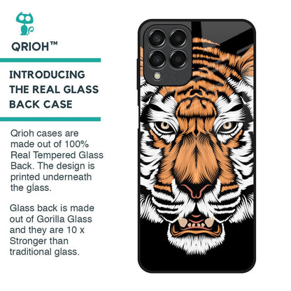 Angry Tiger Glass Case For Samsung Galaxy M33 5G