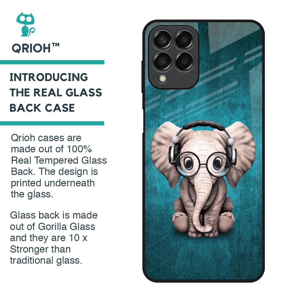 Adorable Baby Elephant Glass Case For Samsung Galaxy M33 5G