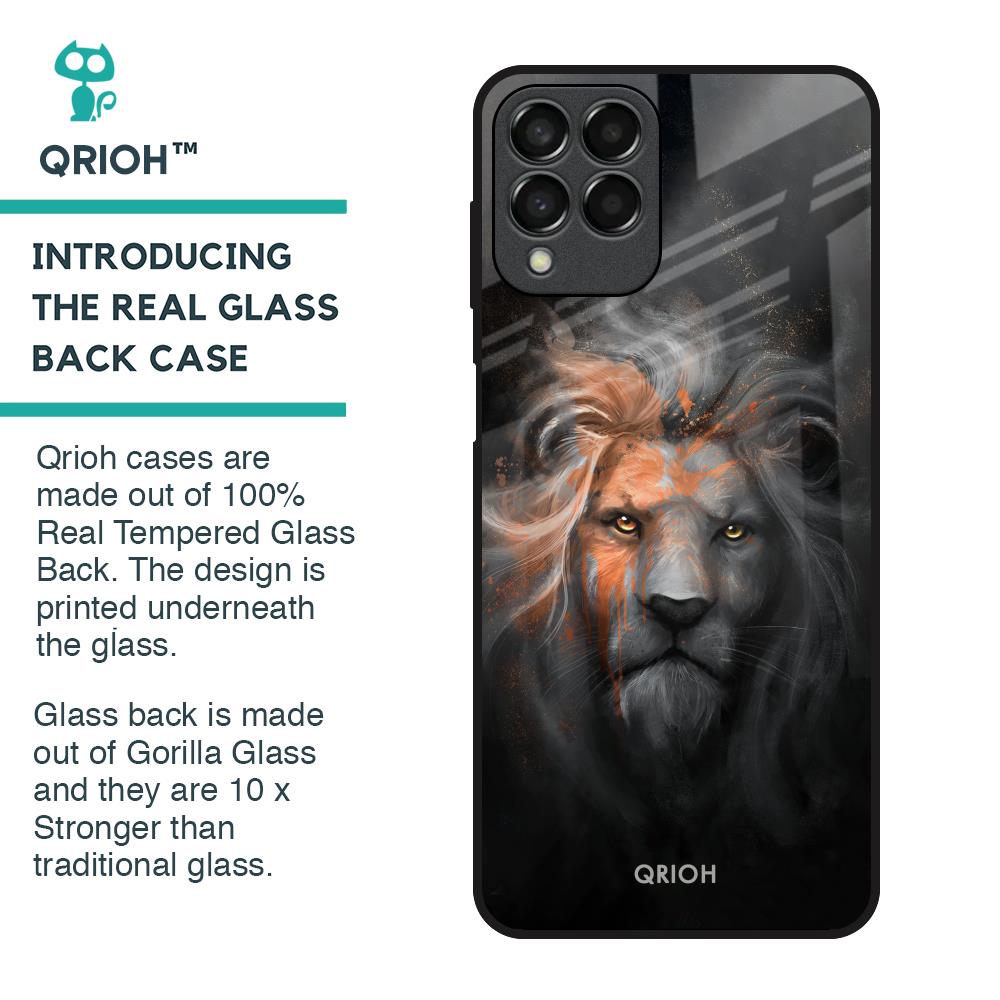 Devil Lion Glass Case for Samsung Galaxy M33 5G
