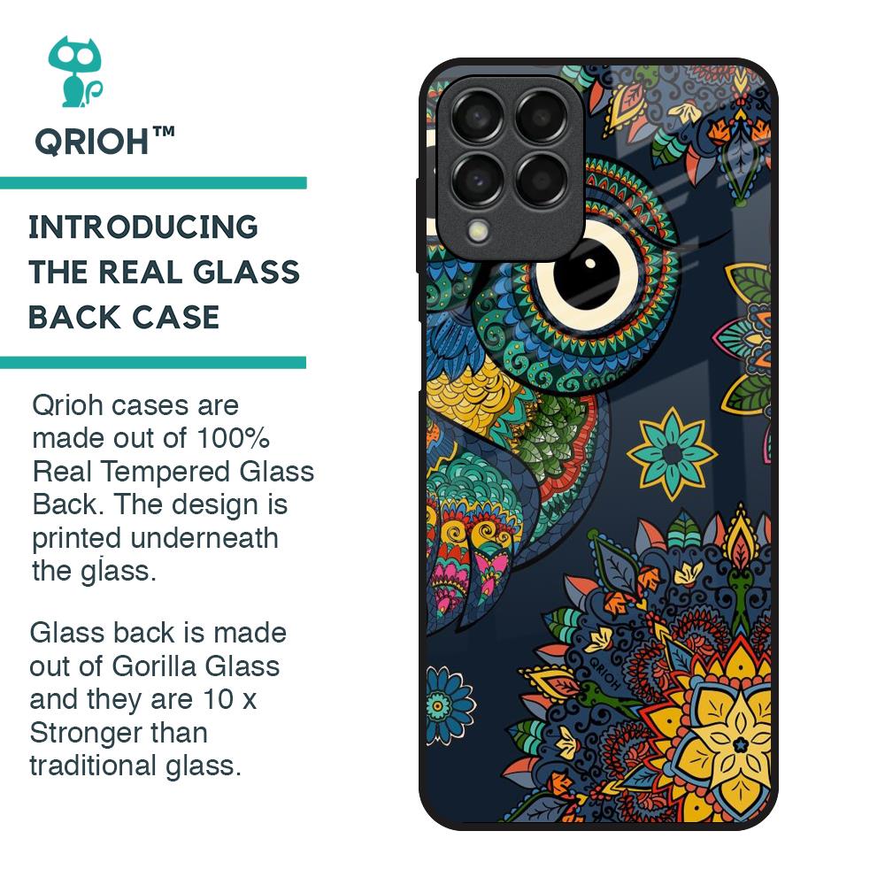 Owl Art Glass Case for Samsung Galaxy M33 5G