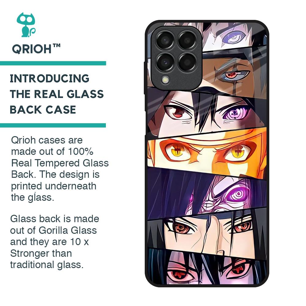 Anime Eyes Glass Case for Samsung Galaxy M33 5G