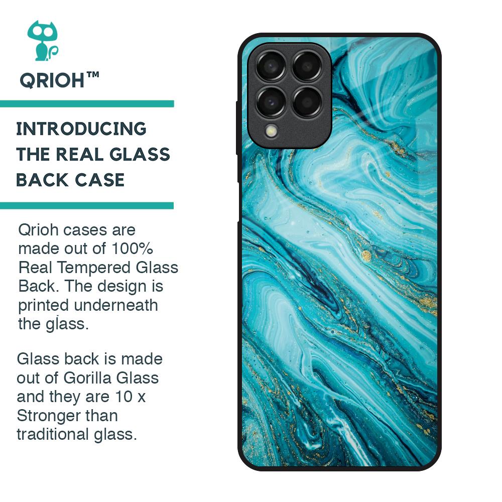 Ocean Marble Glass Case for Samsung Galaxy M33 5G