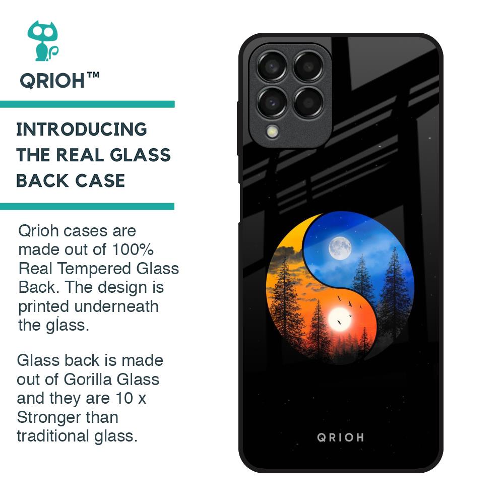 Yin Yang Balance Glass Case for Samsung Galaxy M33 5G