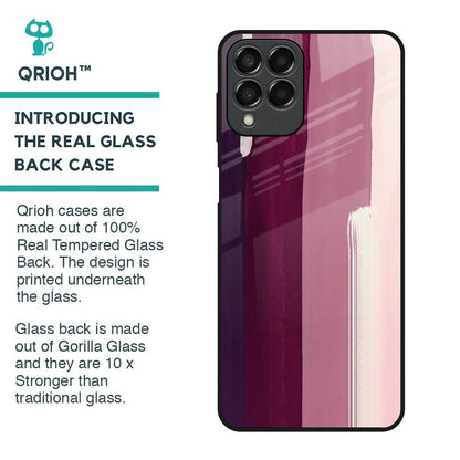 Brush Stroke Art Glass Case for Samsung Galaxy M33 5G