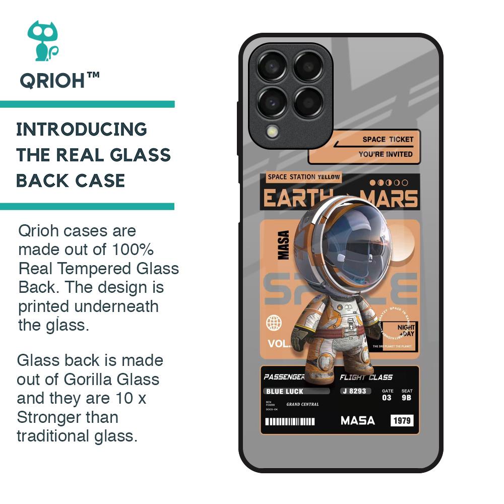 Space Ticket Glass Case for Samsung Galaxy M33 5G