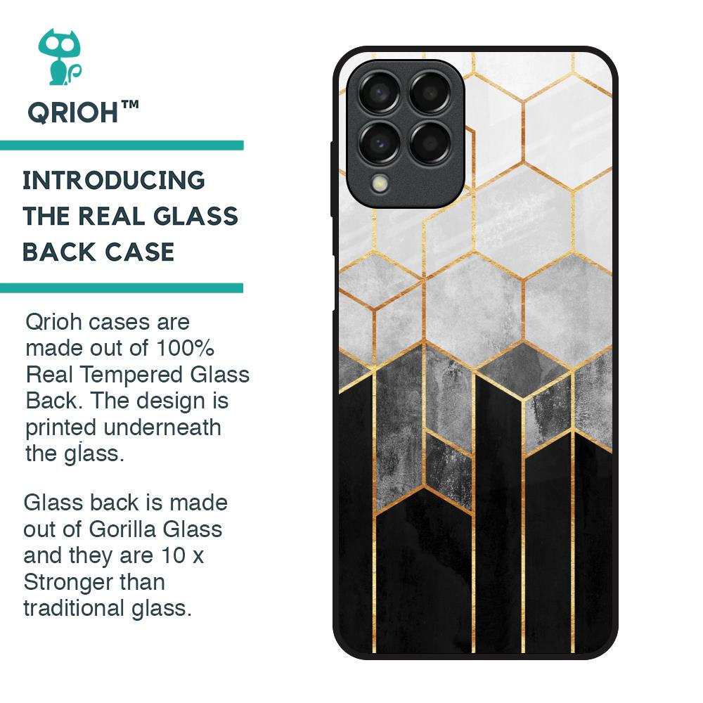 Tricolor Pattern Glass Case for Samsung Galaxy M33 5G
