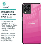 Pink Ribbon Caddy Glass Case for Samsung Galaxy M33 5G