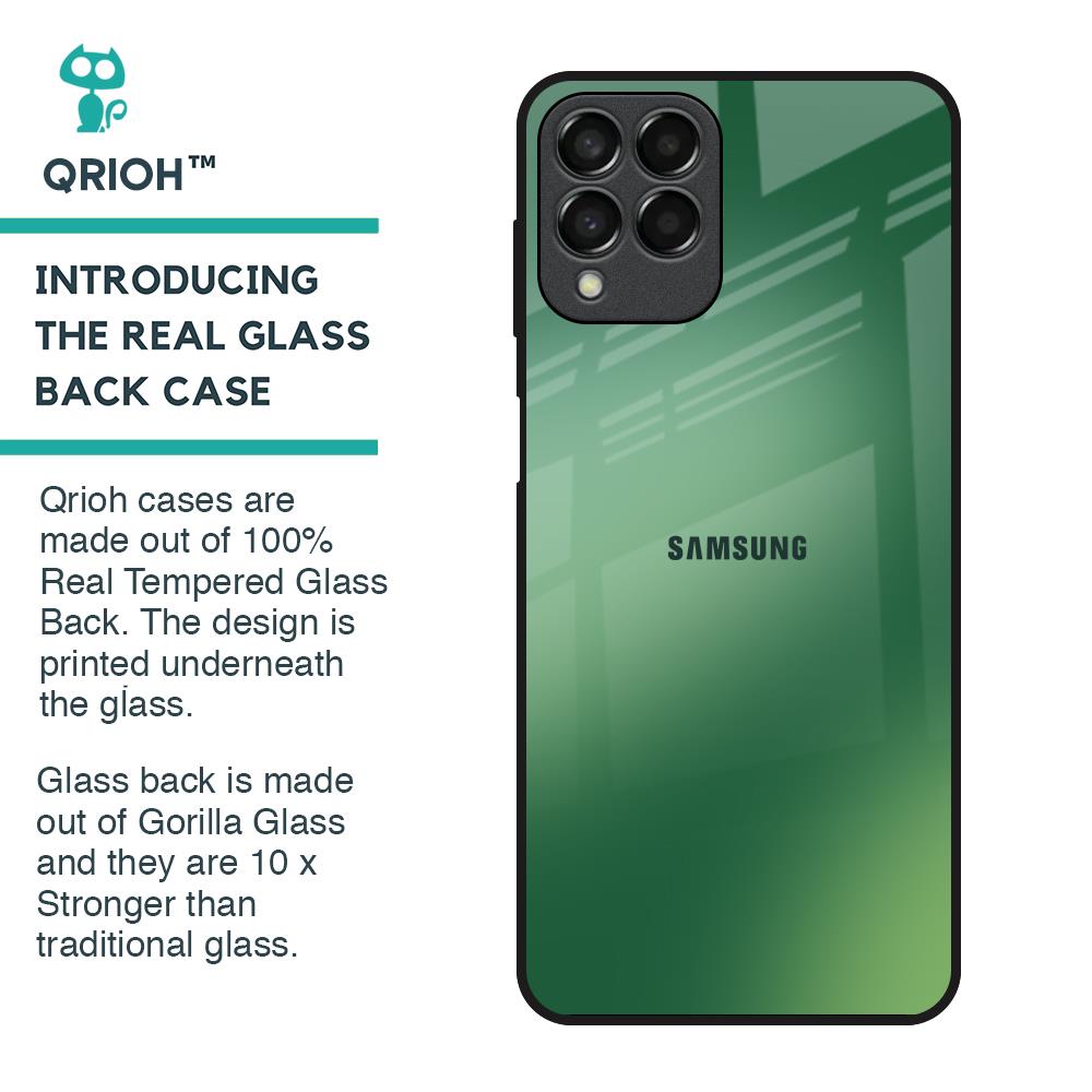 Green Grunge Texture Glass Case for Samsung Galaxy M33 5G