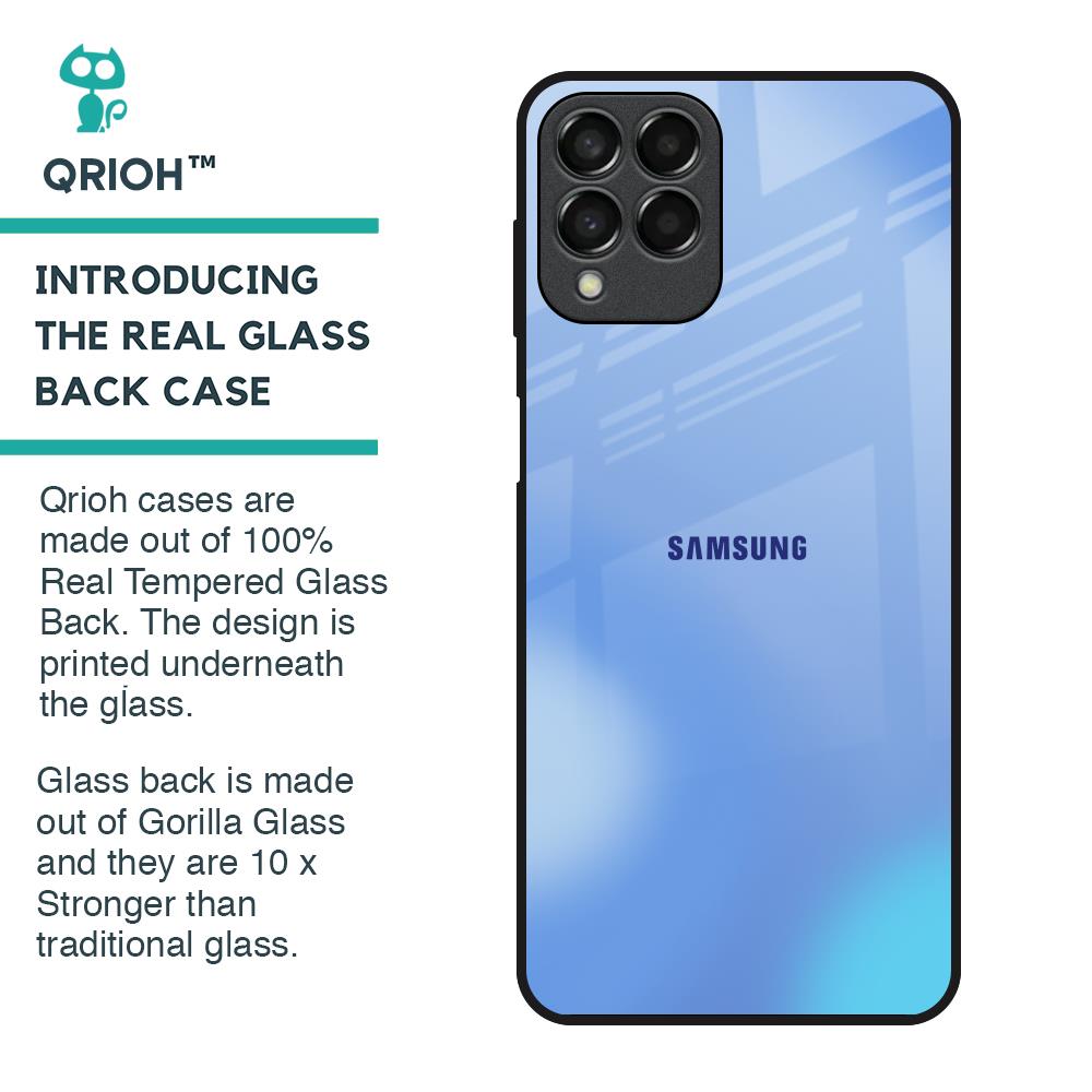 Vibrant Blue Texture Glass Case for Samsung Galaxy M33 5G