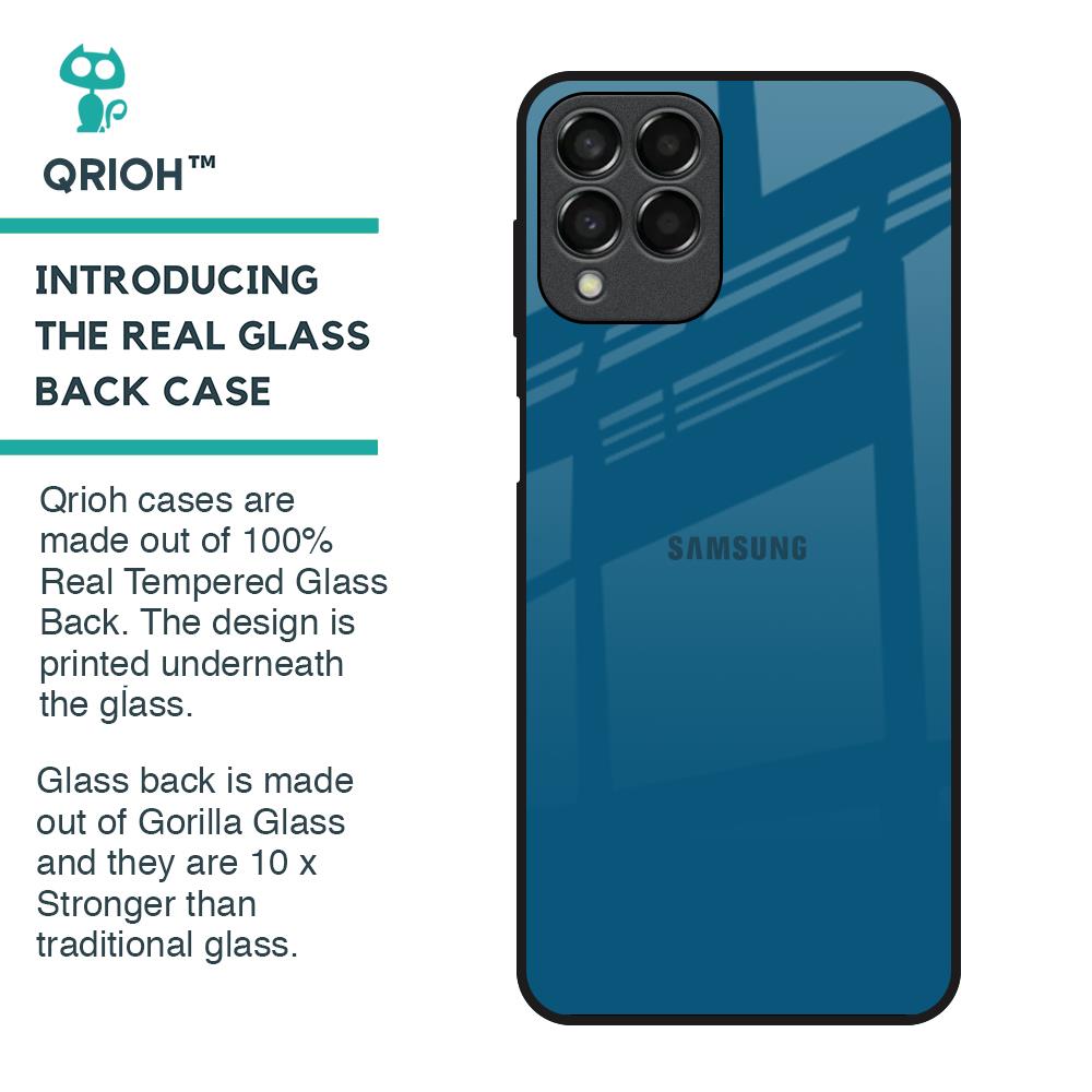 Cobalt Blue Glass Case for Samsung Galaxy M33 5G