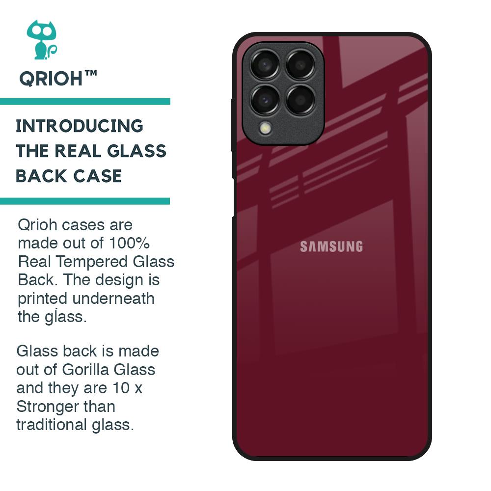 Classic Burgundy Glass Case for Samsung Galaxy M33 5G